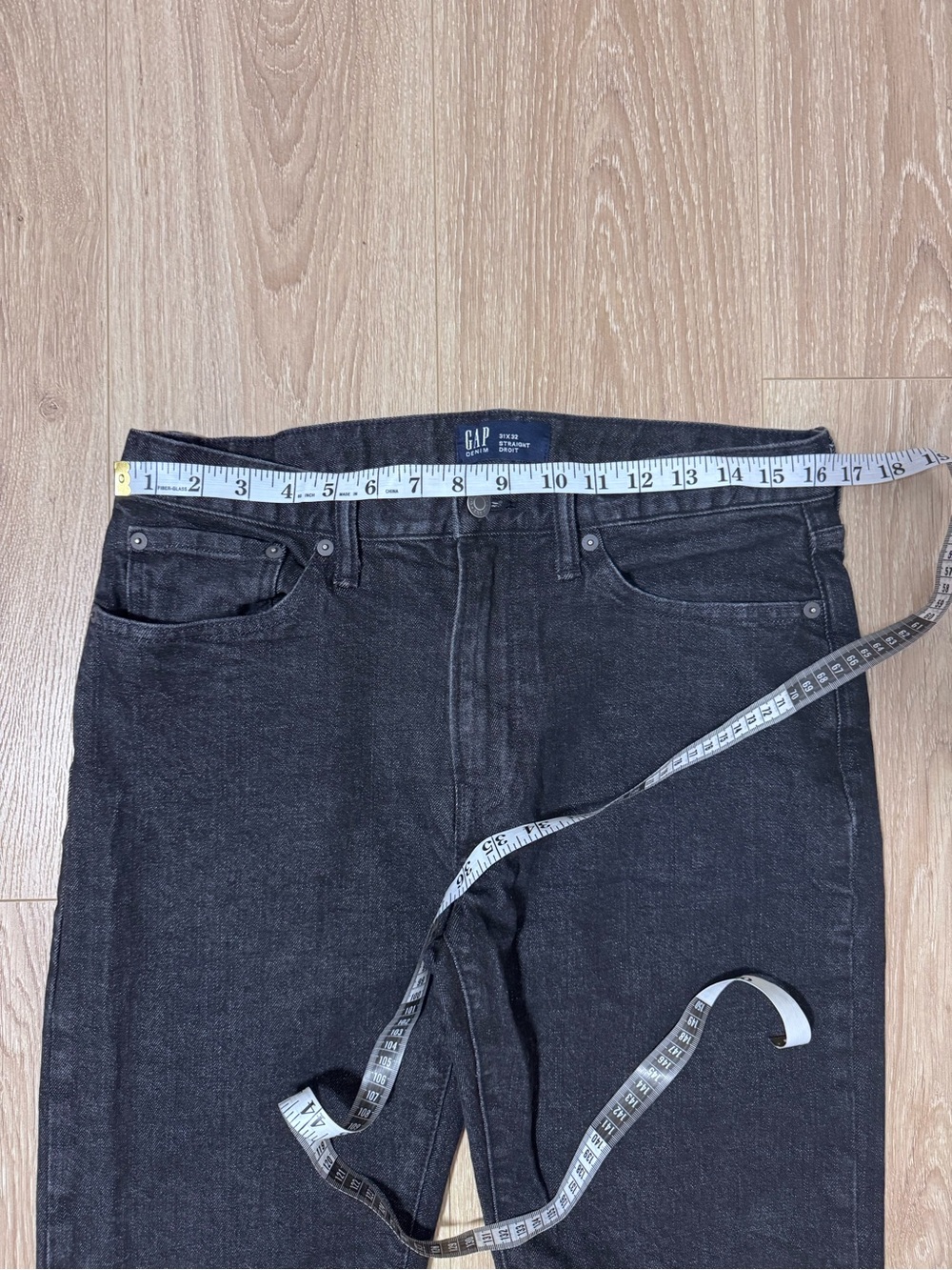 Gap Mens Jeans 31x32 Straight Fit Black Rinse GapFlex Denim FA23 Stretch - Picture 6 of 8